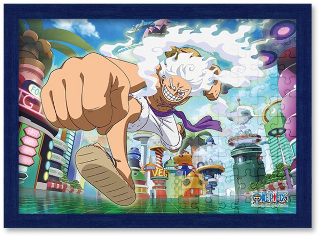 퍼즐사랑 원피스 태양신 니카 미래섬 에그헤드 직소퍼즐 액자세트 150조각 기어5, 1개, 슬림 블루, 150피스