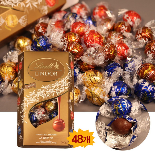 이탈리아 린도르 린도볼 고급초콜릿, 48개, 12.5g