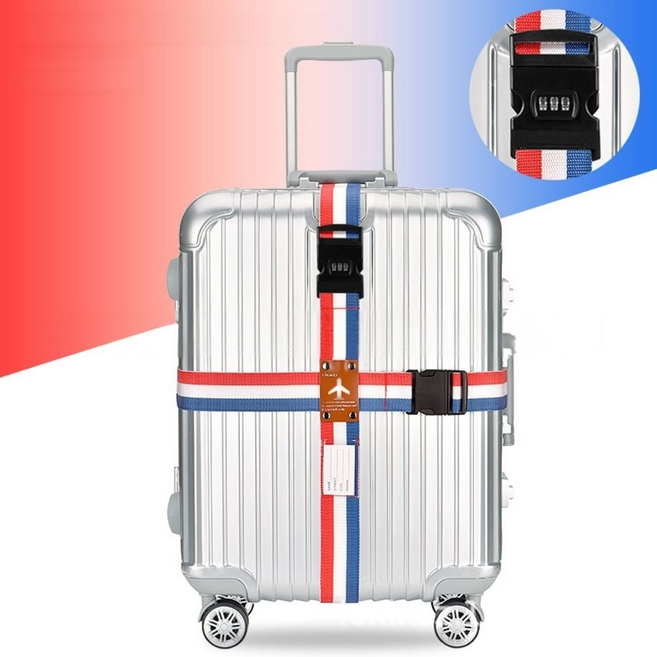 캐리어 벨트 십자형 스트랩 잠금 버클 고정끈 크로스 밴드 수화물 고정