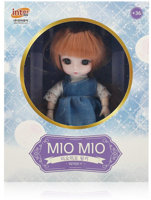 미오미오 인형 시리즈 색상랜덤 핑키 윙키 구체관절 베이비돌 미니돌, 1개