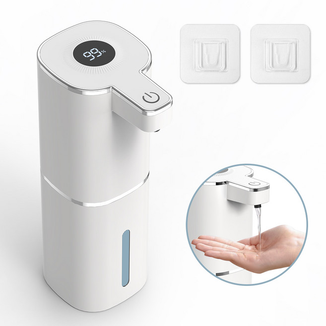 LOMESO 자동 비누 디스펜서 젤/거품 타입 손세정기 핸드위시 세제 물비누 리필용기 충전식 화장실 주방 싱크대 욕실, 젤타입