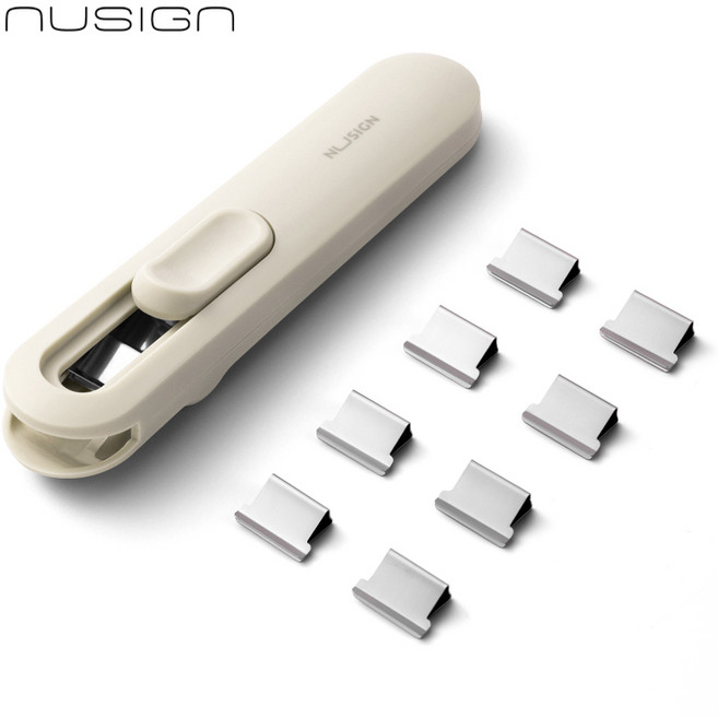 누사인 페이퍼 클립퍼 크림+클립 8개 포함 논슬립 16mm NS085-C, 1세트, 1개입, 작은