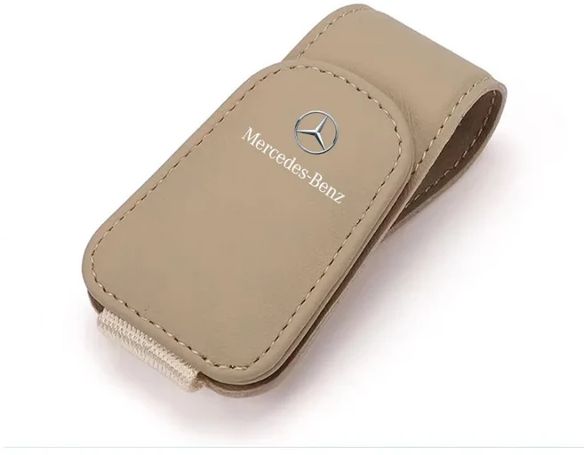 메르세데스 벤츠 AMG GLE W205 자동차 선글라스 액세서리용 차량 안경 홀더 보관 클립, 01 For Mercedes Benz, 03 Beige
