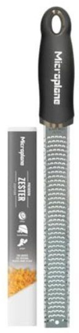 Microplane 마이크로플레인 제스터 그레이터 유럽 내수용 주방 강판 스테인리스 블레이드, 약 325 x 35 x 30 mm, 1개, 검정