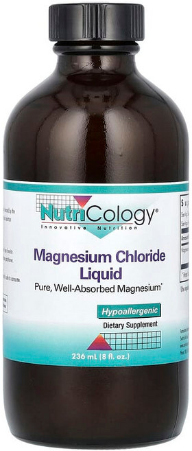 Nutricology 염화마그네슘 액체 8 액량 온스 (236 밀리리터), 6개