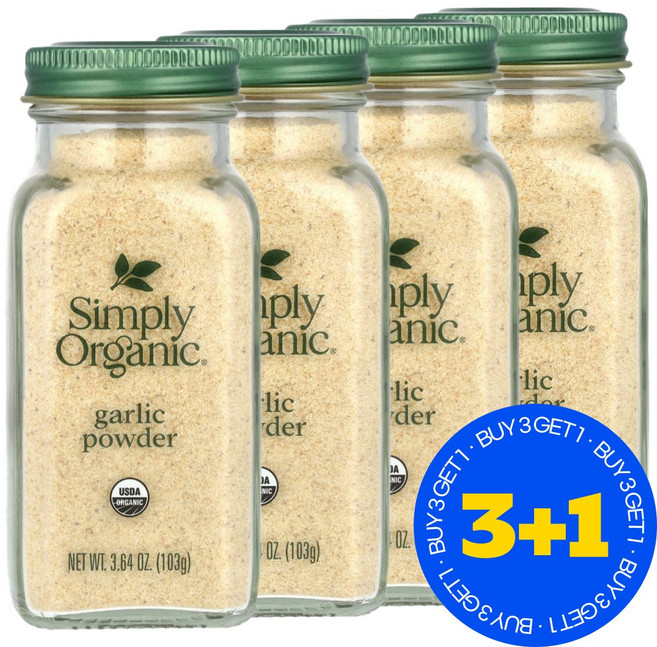 심플리 오가닉 마늘 분말 simply organic garlic powder 103g / 해외직구 미국정품, 4개