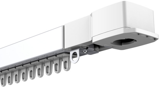 헤이홈 자동 전동 커튼 레일 봉 커텐 길이조절형 이지핏 레일 Pro 쉬운설치, 화이트