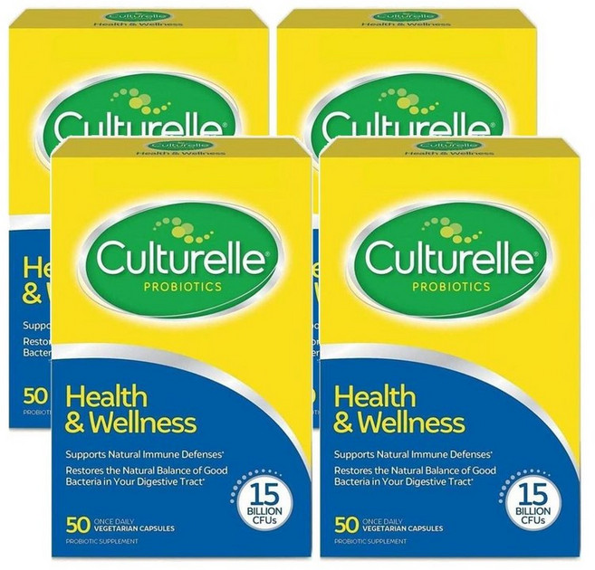 Culturelle 컬처렐 헬스 & 웰빙 프로바이오틱 150억 CFU 유산균 50정, 4개