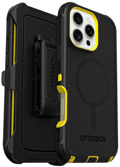 OtterBox 아이폰 16 프로 맥스 (전용) - 디펜더 시리즈 맥세이프 케이스 세이지브러시 (그린) 홀스터 클립 포함 내장 자석 견고하고 내구성 포트 보호 기능 비소매 포장