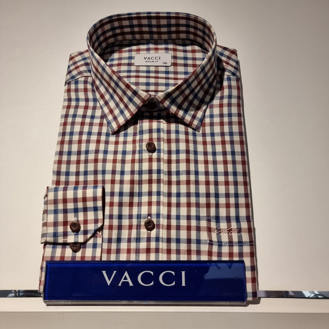바찌 21가을신상 스판 좋고 구김 걱정 없는 체크 남성 긴팔 셔츠 VD1K3CR541W0
