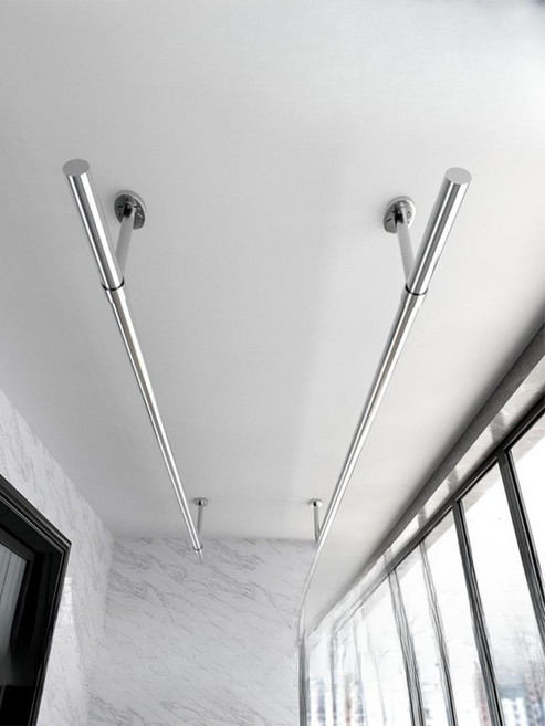 천장 빨래 건조대 베란다 천정 고정식 상부 천장형 빨래봉 스테인레스 스텐 파이프 폴