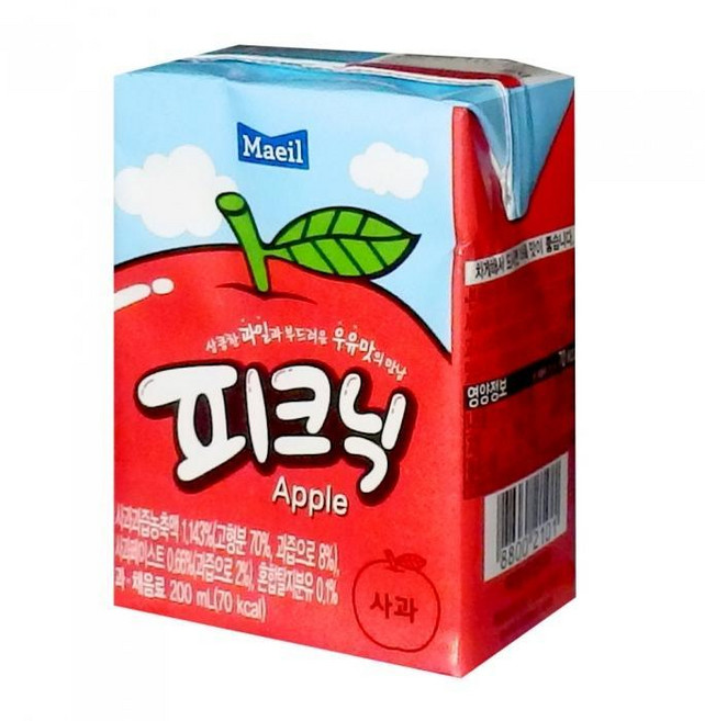 매일 피크닉 사과, 72개, 72개, 200ml