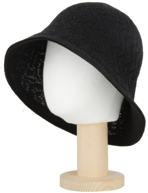 베이직엠 여성 여름모자 버킷햇 지그재그 펀칭 여름니트