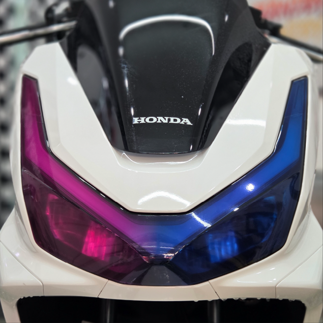 혼다 PCX125 2025 그라데이션 라이트필름, 혼합색상+네온핑크블루, 1세트