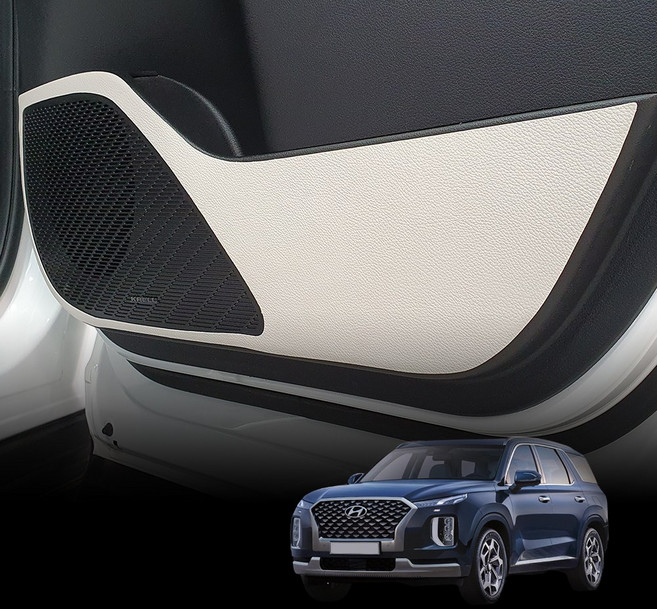 벤딕트 팰리세이드 튜닝 가죽 도어커버 스크래치방지커버, 03. 글로브 박스, 쿨그레이