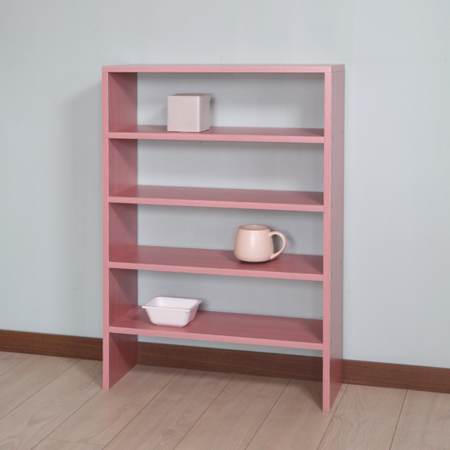 양지가구 양발이선반 5단560 조립형 다용도 수납 받침 책장 잡지 전면 소품진열 인테리어 피규어 주문제작, 진달래