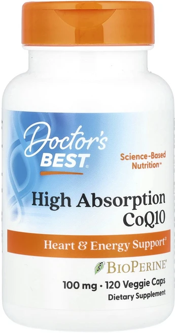Doctor's Best 고흡수 CoQ10 BioPerine® 함유 100mg 베지 캡슐 120정, 1개 - 쿠팡