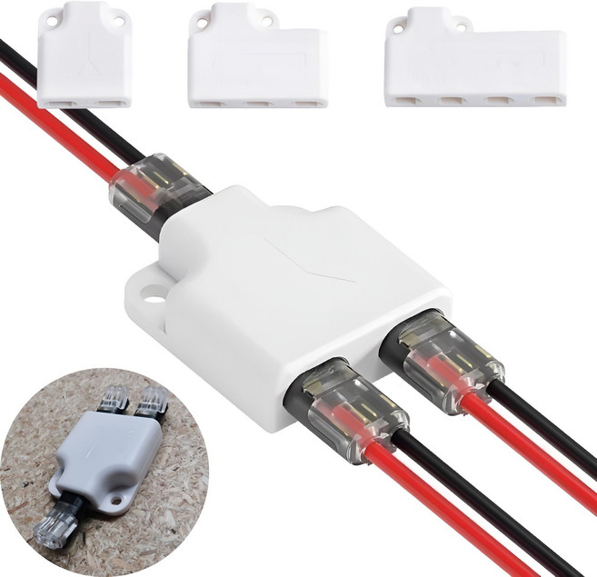 무탈피 전선 커넥터 단자 허브 분배기 LED SMP 배선 연결 분리 3구 4구 5구, 무탈피커넥터 3구 A, 1개