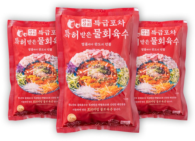 완도산회 특급포차 물회육수 400G 4팩 세트, 4개
