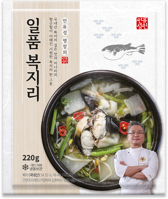 안유성 명장의 일품 복지리탕 밀키트 국내산 복어, 650g, 10개