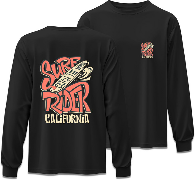 오버핏 긴팔 래쉬가드 서퍼라이더1968