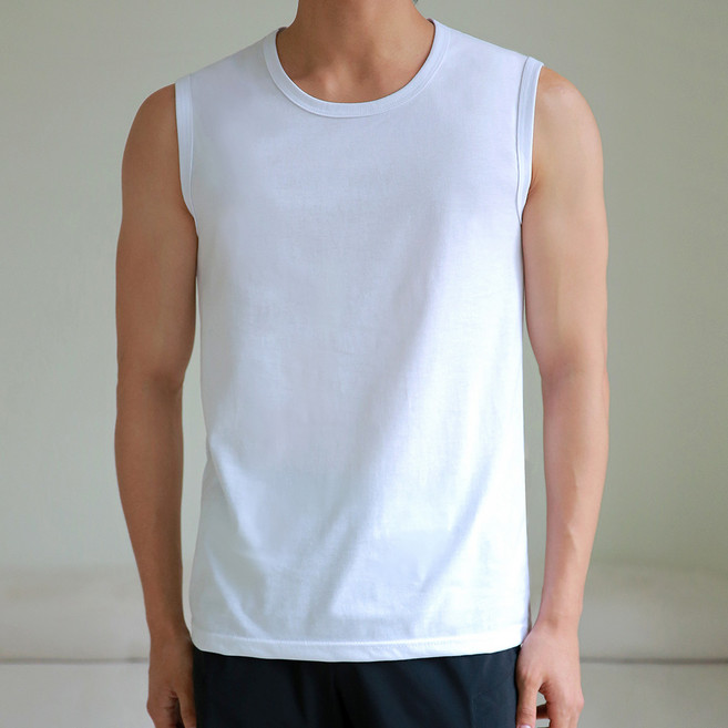 코튼 슬리브리스 머슬핏 빅사이즈 2장세트 L-9XL