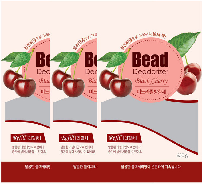리필용 비드 방향제 650g 리필팩 5가지향기 대용량 비드방향제 향기품은 비즈가 실내 향기를 바꿈니다 용기에 나눠 사용하세요 3개1세트 넉넉한 구성, 1개