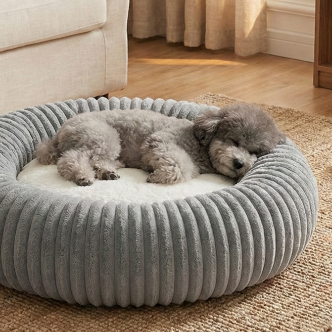 푸푸앤코 대형 쿠션 고양이 침대 강아지 방석, 1개, 그레이