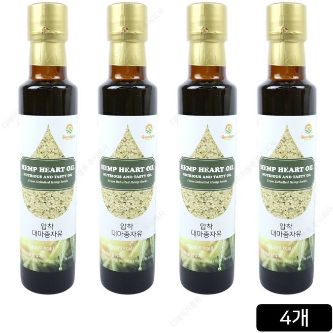 [홈쇼핑] 베네팜 저온압착 대마종자유, 4개, 250ml