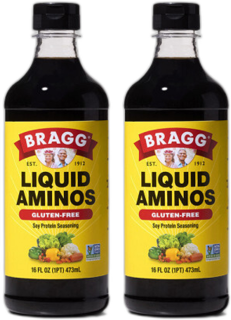 브래그 리퀴드 아미노스 입 저당간장 비건 글루텐 프리 좋은 간장, 473ml