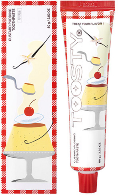 투스티 커스터드 푸딩 치약, 80g, 1개