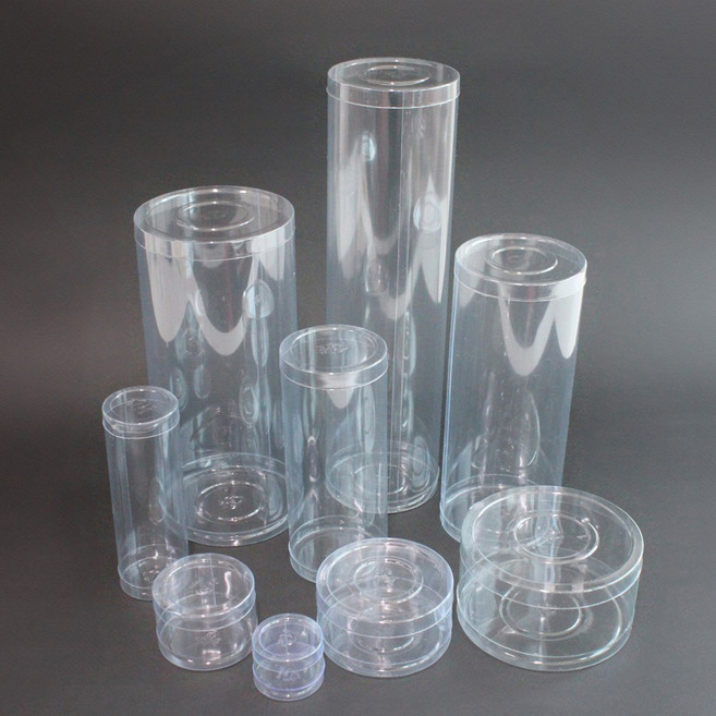 PVC 투명 원통 케이스 베이비돌 인형 피규어 보관함 박스 상자, 1개, 11. 납작원통케이스 11x6cm