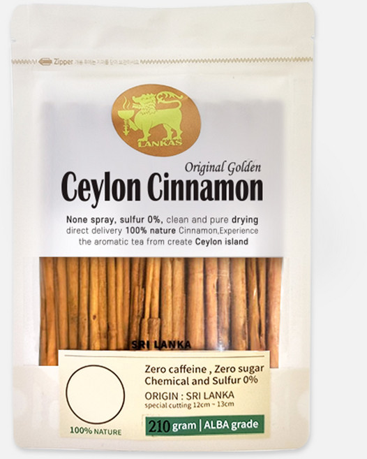 오가닉프렌즈 랑카스 ALBA 등급 골드 실론 시나몬 스틱, 210g, 1개