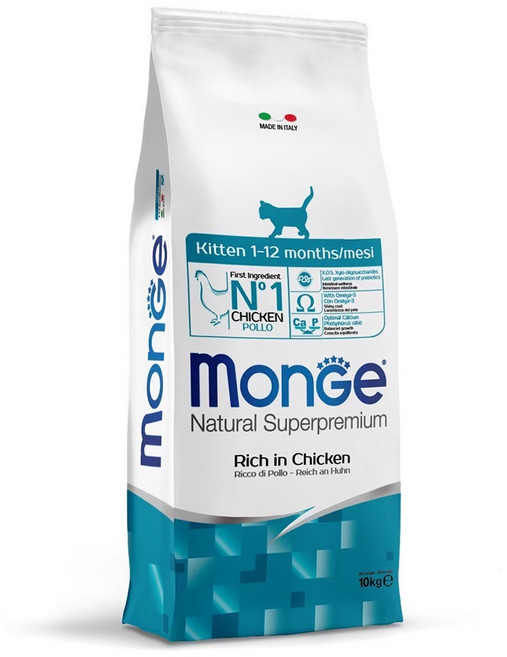 Monge 瑪恩吉 天然全能貓飼料 10kg, 1個, 瑪恩吉-幼貓雞肉10kg