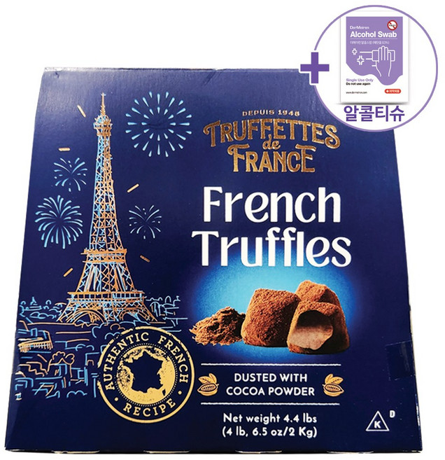 코스트코 트뤼플 프랜치 트러플 초콜릿 1KG X 2PACK + 더메이런 손소독제, 2개