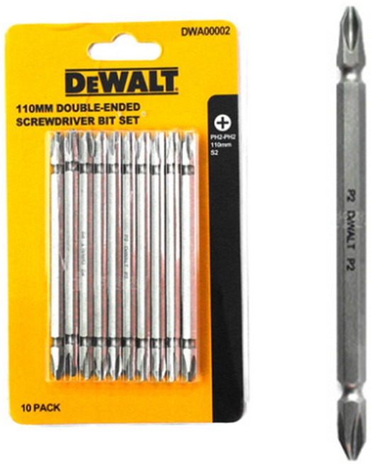 DeWalt 디월트 + 십자 비트 양날 스크류 드라이버 110mmX6.35mm 10개입 11cm, 1개