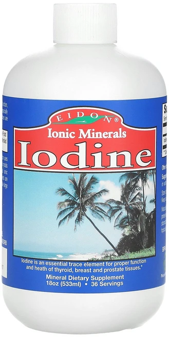 Eidon Ionic Minerals Ionic Minerals Iodine 18 oz 533 ml, 533ml, 1개 - 쿠팡