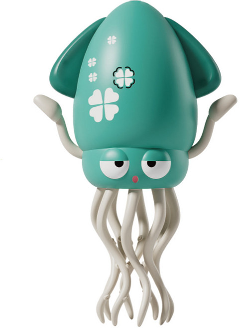 토이즈데이 춤추는 오징어 낚시대 포함 음악 LED 불빛 댄스 로보트 장난감 단체 선물, 1개, 그린