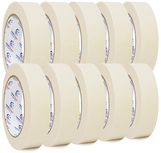 HSPW 마스킹테이프 아이보리 대용량 25mm 길이40M, 10개
