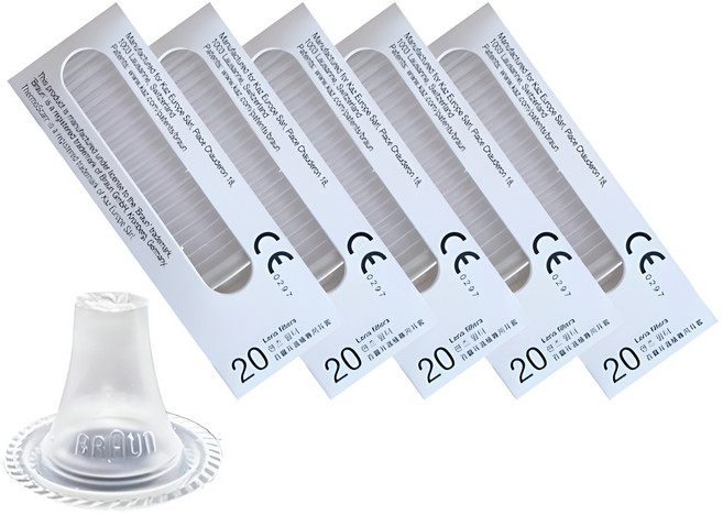 BRAUN 귀체온계용 렌즈필터 20p, 5개, LF20