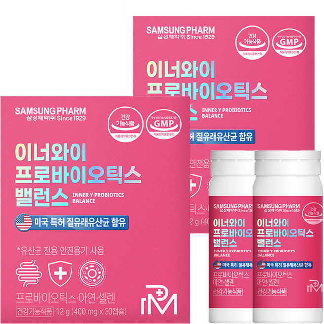 삼성제약 이너와이 프로바이오틱스 밸런스 질유래유산균, 2개, 30정