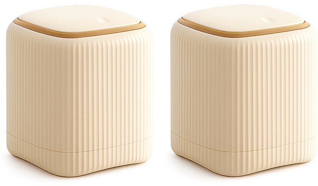 1+1 주니로와 원터치 미니휴지통, 베이지사각