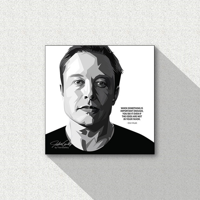타이탄갤러리 거실 인테리어 액자 벽 그림 팝아트 집들이 선물, 1개, 16번 일론 머스크