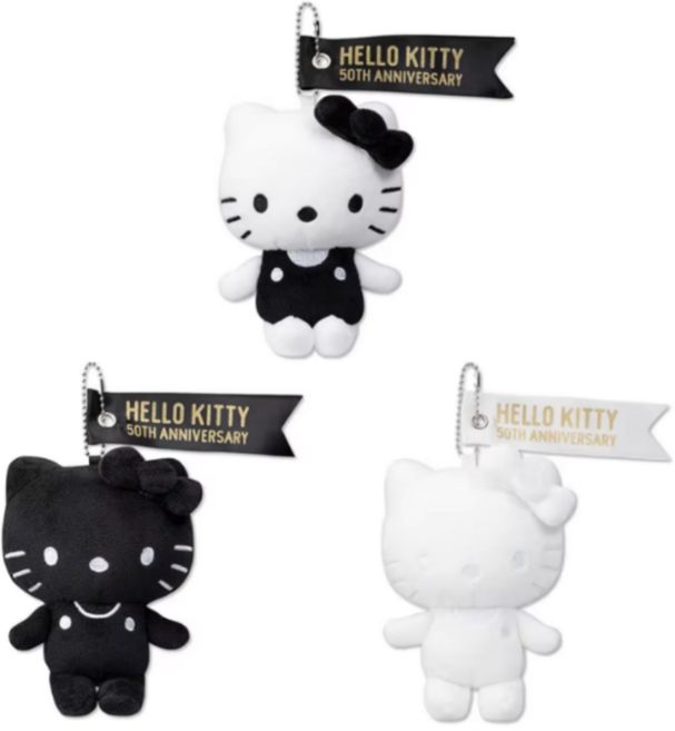 키티 50주년 블랙 화이트 귀여운 가방 악세사리