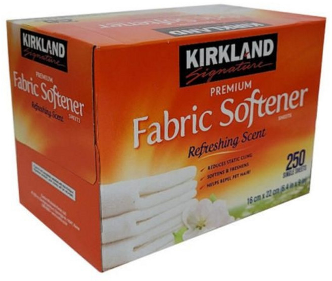 코스트코 커클랜드 시트형 종이섬유유연제 패브릭 스프트너 시트 250매 x 2박스