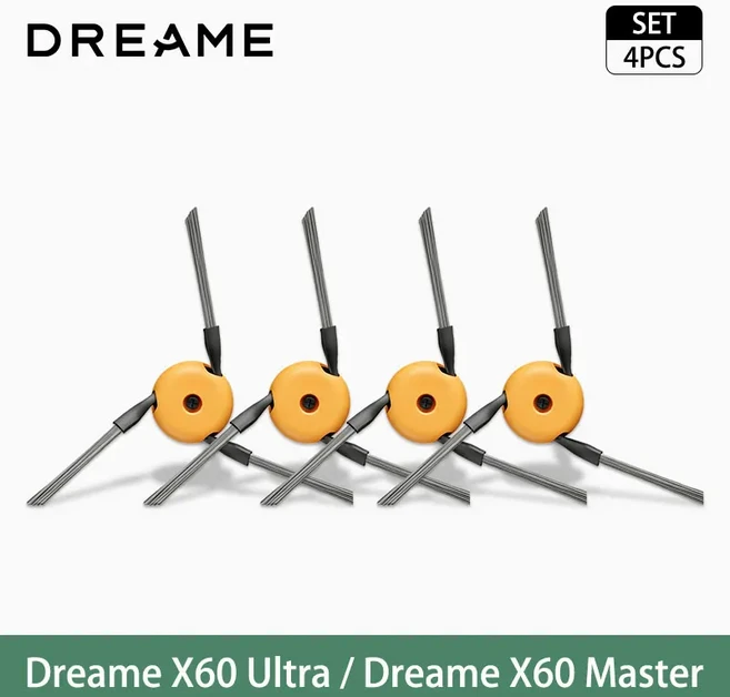 드리미 X60 울트라 마스터 진공청소기 교체 부품 메인 사이드 브러쉬 HEPA 필터 천 먼지 봉투 예비, 06 4 Side Brushs