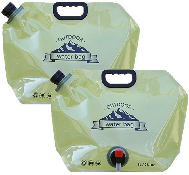 제이팩 휴대용 워터백 8L, 2개, 기본