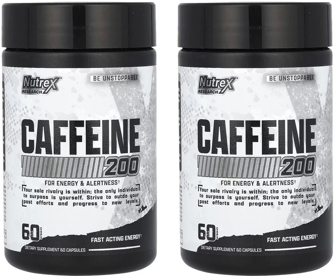 뉴트렉스리서치 카페인 200 캡슐, 60정, 2개 - 쿠팡