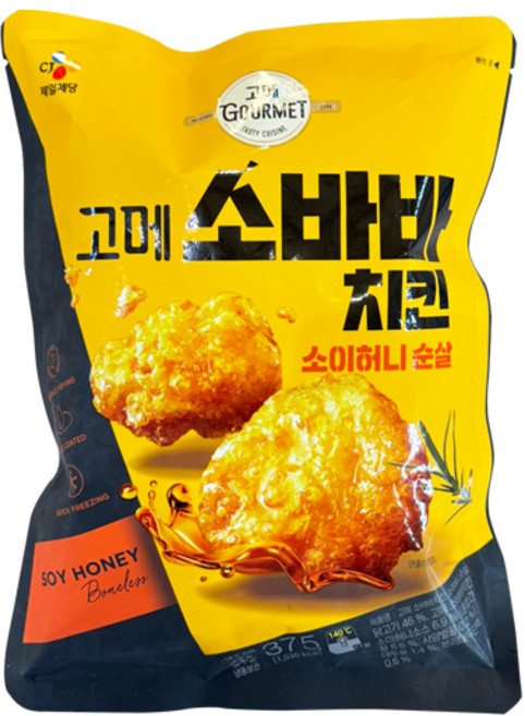 (냉동)[고메]소바바치킨 소이허니 순살375g, 375g, 1개