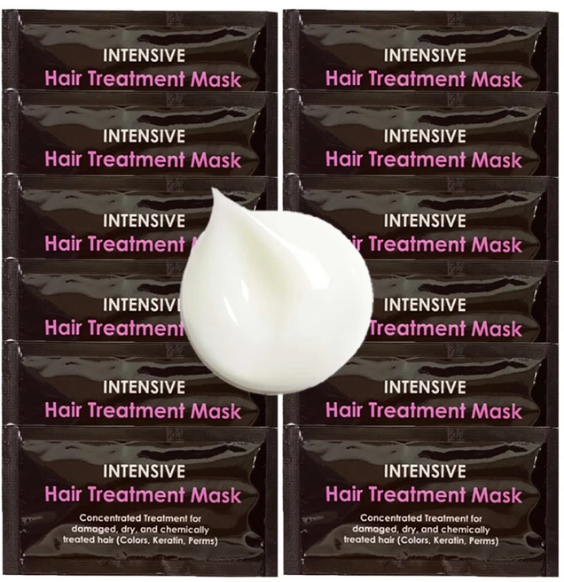 아로하 일회용 헤어 마스크 트리트먼트 린스 여행용 샘플 1회용 파우치 9ml 50개 - 쿠팡